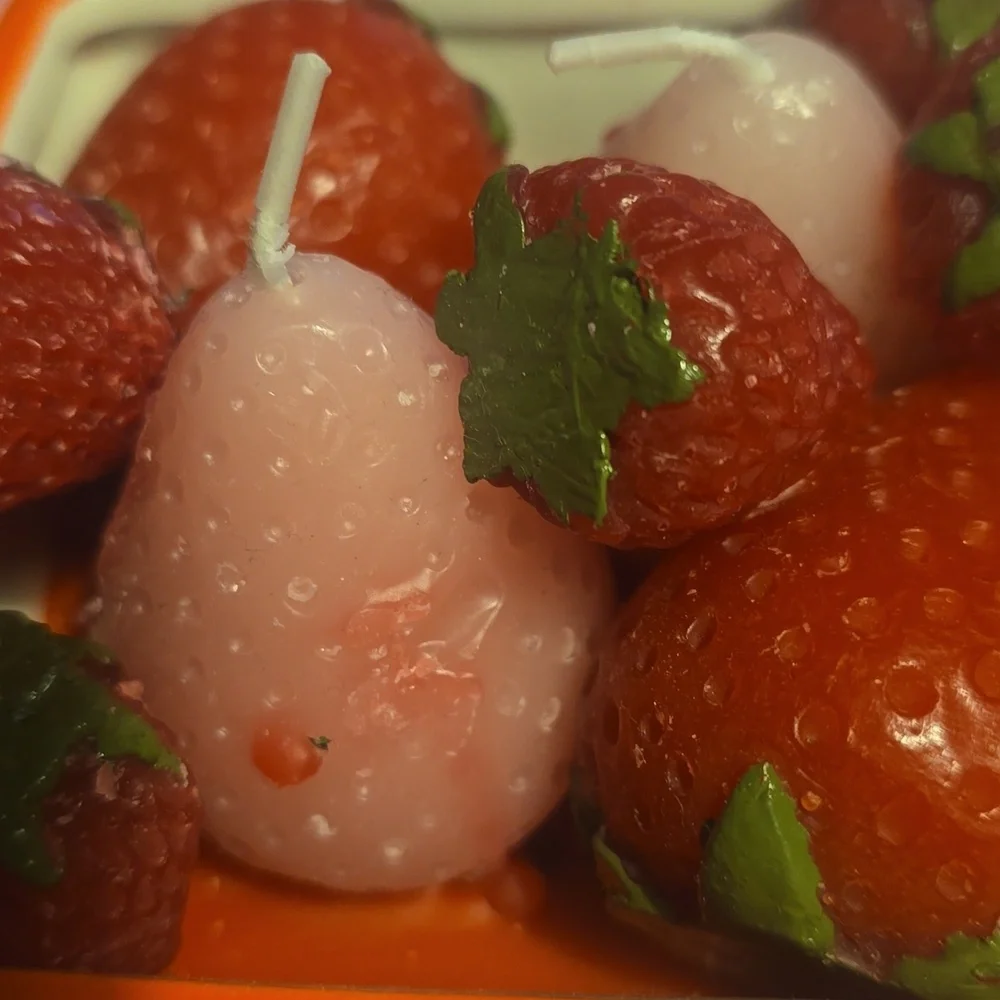 ❤️BUY 2 GET 1 FREE  Strawberry Basket Ceramic Candle, Color Red/Pink, $48.00 USD